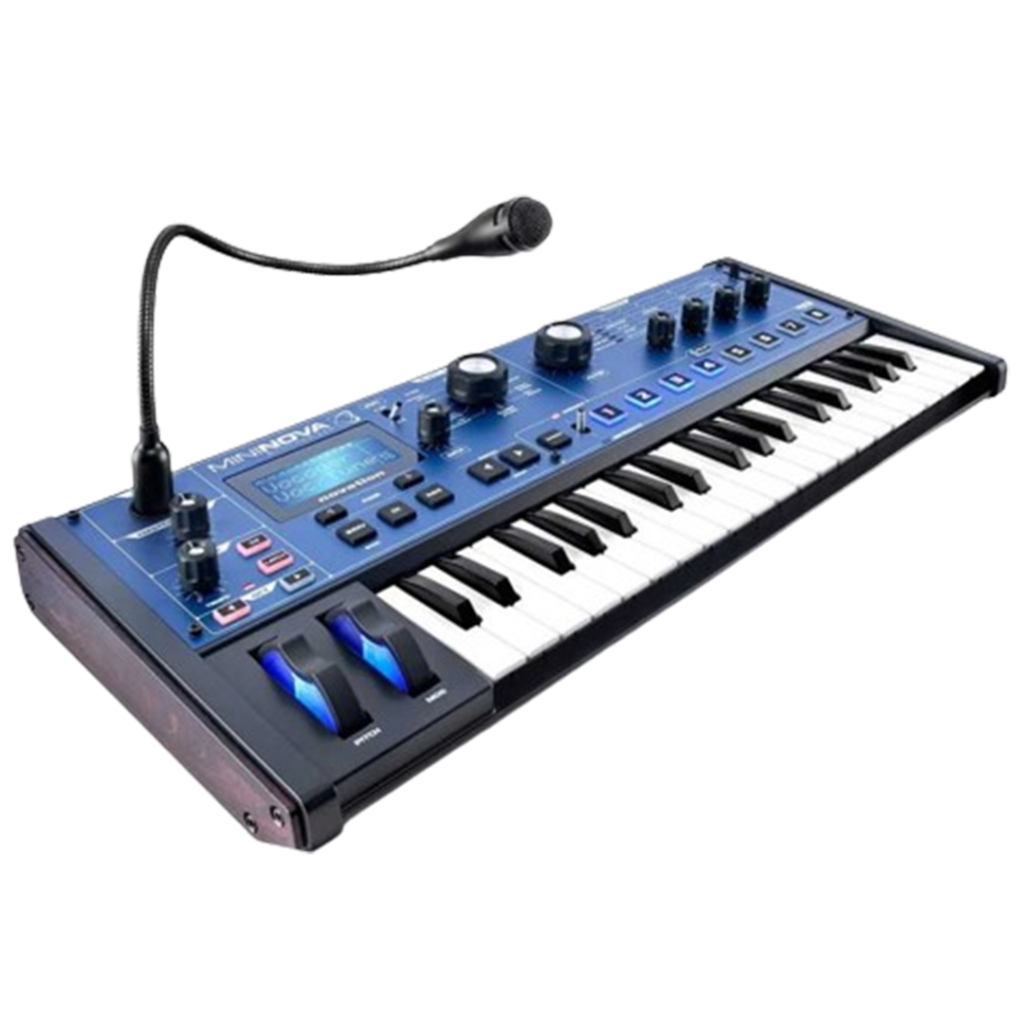 Novation MiniNova is a top pick for beginners, offering a diverse sound library and a built-in vocoder for those venturing into electronic music.