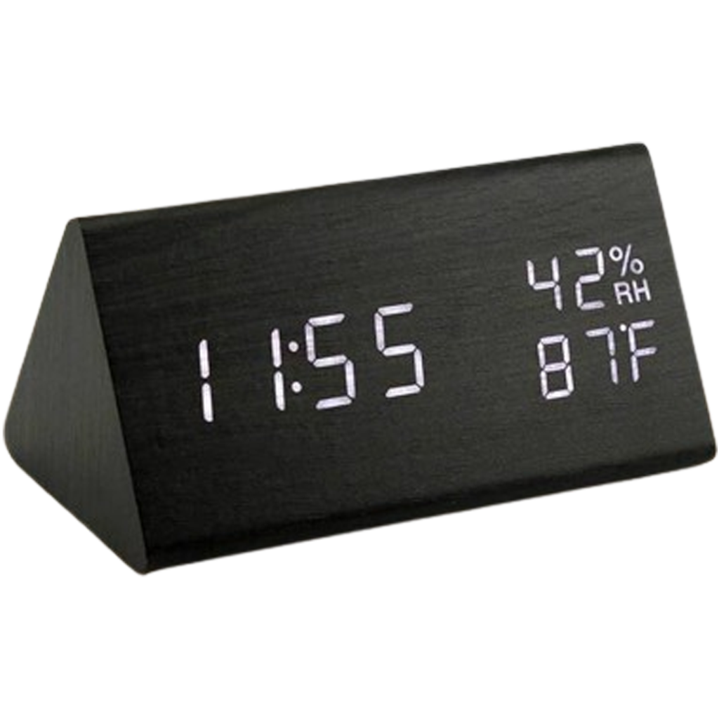 The Oct17 Wooden Digital Alarm Clock merges digital precision with a natural wooden exterior, being a top pick for the alarm clock in sustainable design.