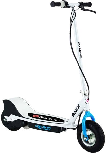 Kids ready to zip around the neighborhood will love the Razor E300, the electric scooter with a need for speed and performance.