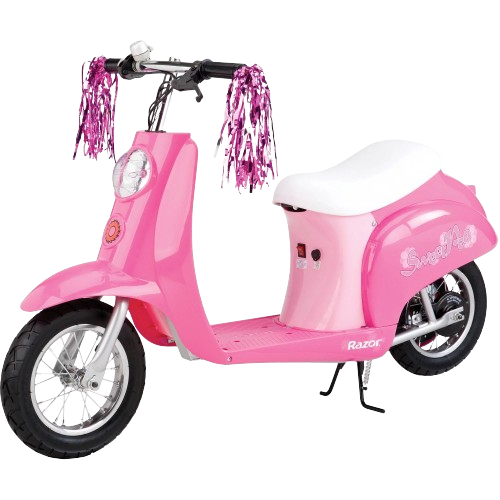 The Razor Pocket Mod Miniature Euro Electric Scooter, with its classic European design and pink flair, is an elegant choice as the electric scooter who love style.