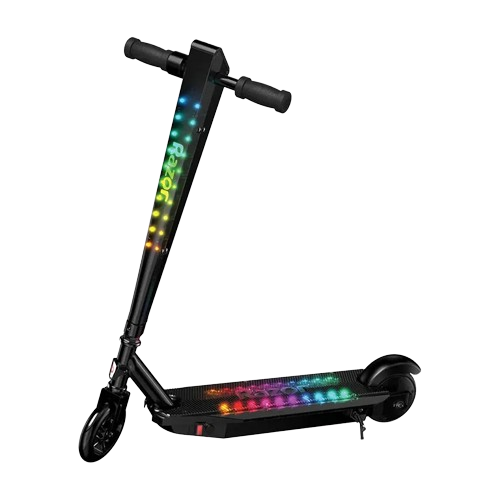 This Razor Sonic Glow Electric Scooter, with its colorful, glowing deck, offers kids a luminous and safe way to ride, ranking it among the best electric scooters for kids.
