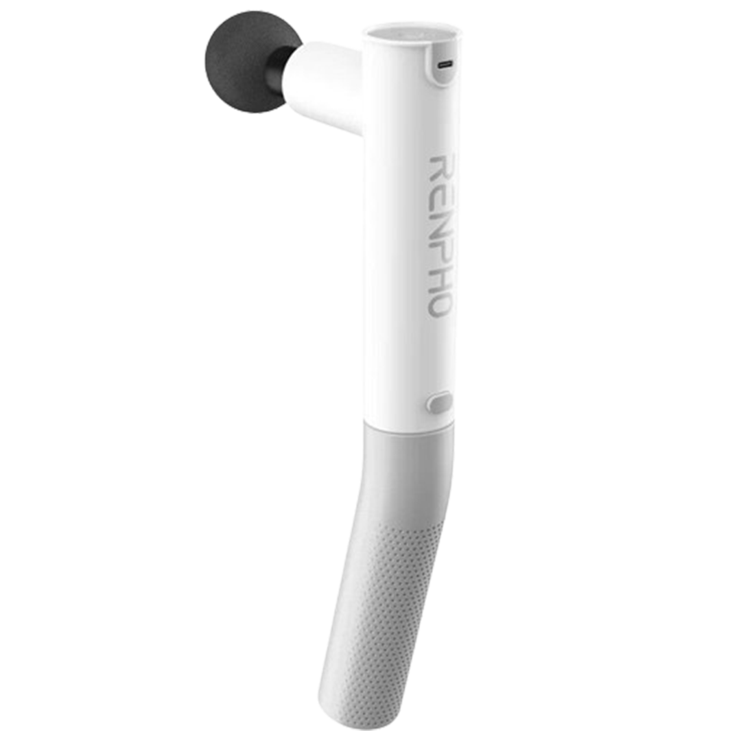 The RENPHO 2 in 1 Electric Handheld Massager, featured here as a massage gun, offers dual functionality for comprehensive muscle recovery.