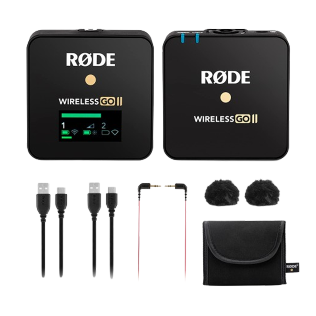 This comprehensive RODE Wireless GO II kit includes everything creators need for high-quality audio, solidifying its reputation as the microphone kit on the market.
