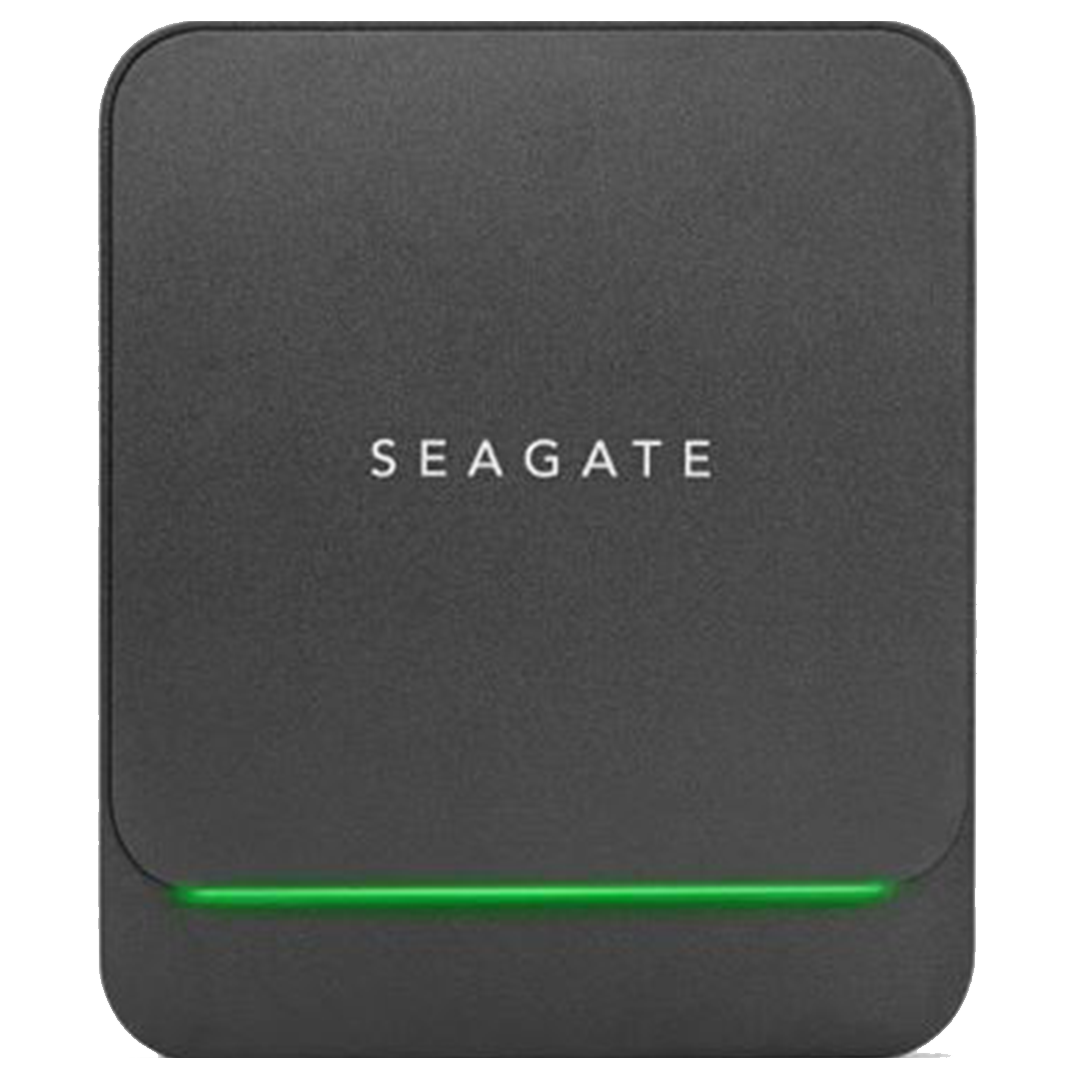 Seagate Fast external SSD, offering quick access to music production files for creators.