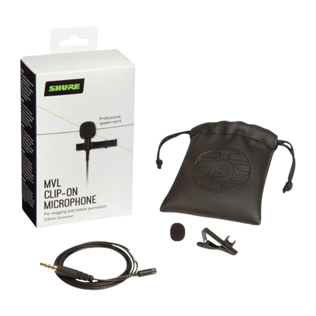 Ideal for interviews and podcasts, the Shure MVL lavalier microphone delivers clear vocal reproduction, ranking it among the microphones for content creators.