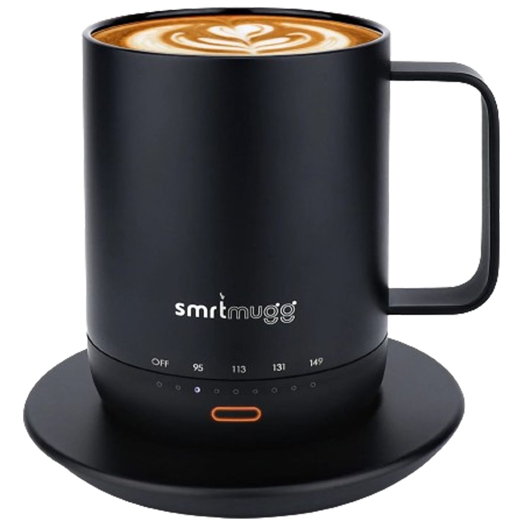 SMRTMUGG Create is the best self-heating coffee mug for those seeking simplicity and efficiency, with its smart heating base and intuitive controls.