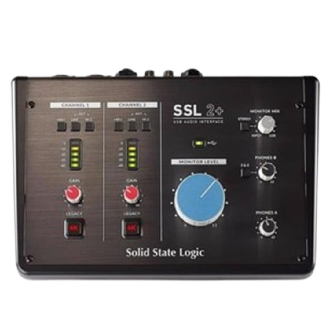 The SSL2+ by Solid State Logic delivers legendary audio quality, making it a top audio interface choice for guitar recording.