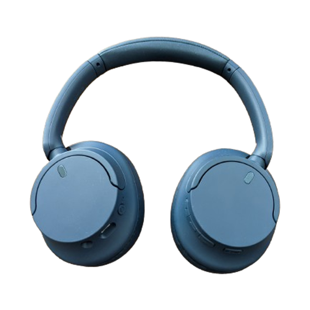 Sony WH-CH720N headphones presented with a durable carrying case, highlighting their portability and the convenience of wireless listening.