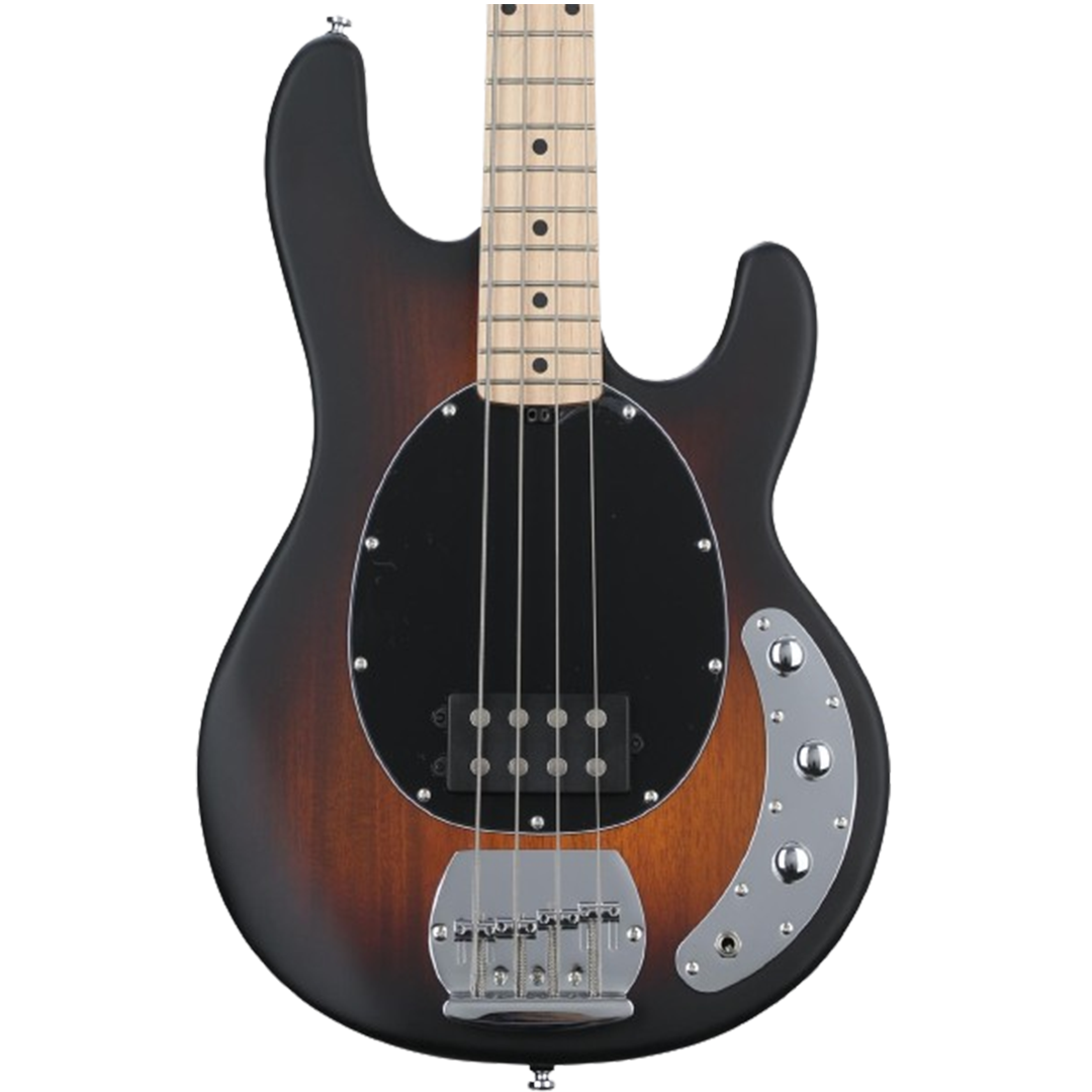 The Sterling by Music Man StingRay in a beginner model, offering the classic StingRay sound with beginner-accessible playability.