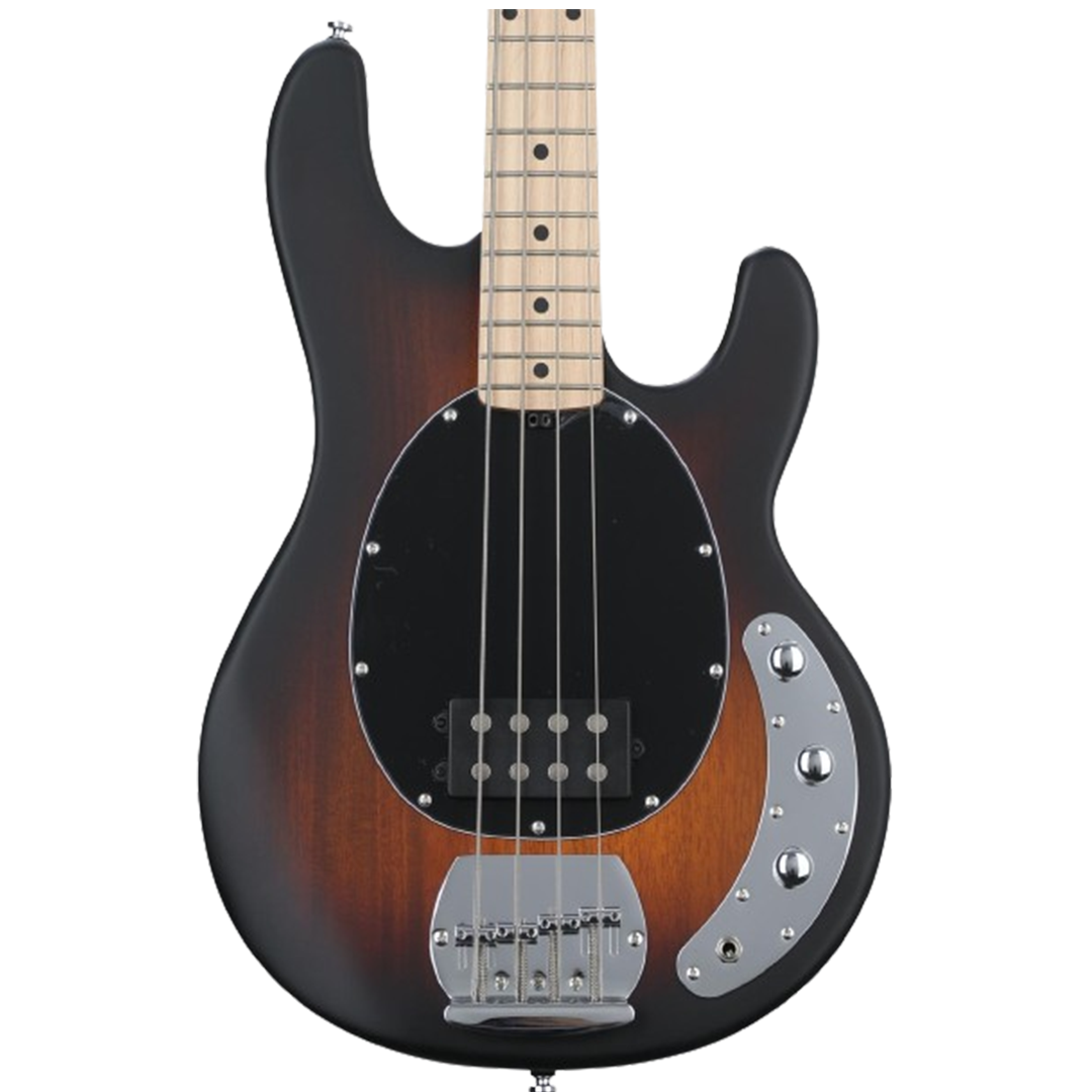 The Sterling by Music Man StingRay bass, a best bass guitar contender, offers a distinct sound with its unique body shape and active electronics.