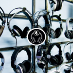 A diverse collection of the best noise cancelling headphones from various brands neatly displayed on shelves, offering options for every discerning listener.