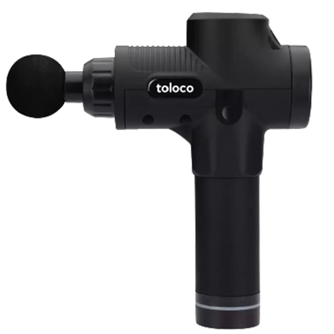 The Toloco massage gun stands out as a straightforward, no-frills massage gun, delivering potent relief to sore muscles with ease.