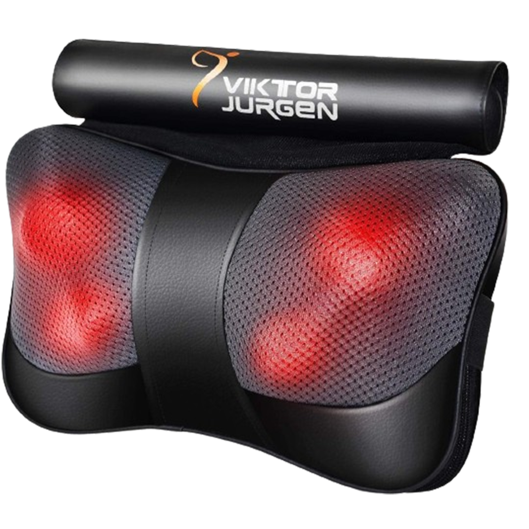 The Viktor Jurgen Neck Massage Pillow, the massage pillow, provides optimal neck support and pressure relief with its ergonomic design.