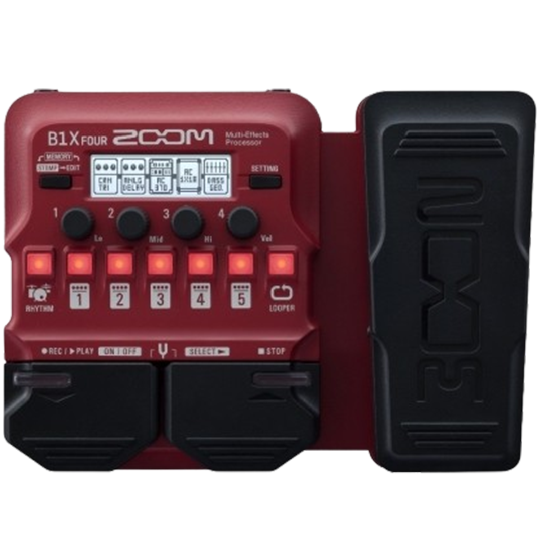 The Zoom B1X Four is popular among bassists seeking the multi-effects pedal for its expression pedal and diverse effects.