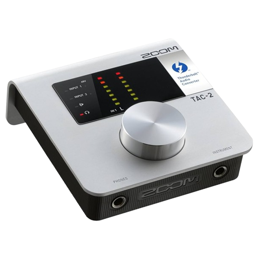 The Zoom TAC-2 Thunderbolt audio interface delivers straightforward operation with high fidelity, ideal for musicians looking for the audio interface with a simple setup.