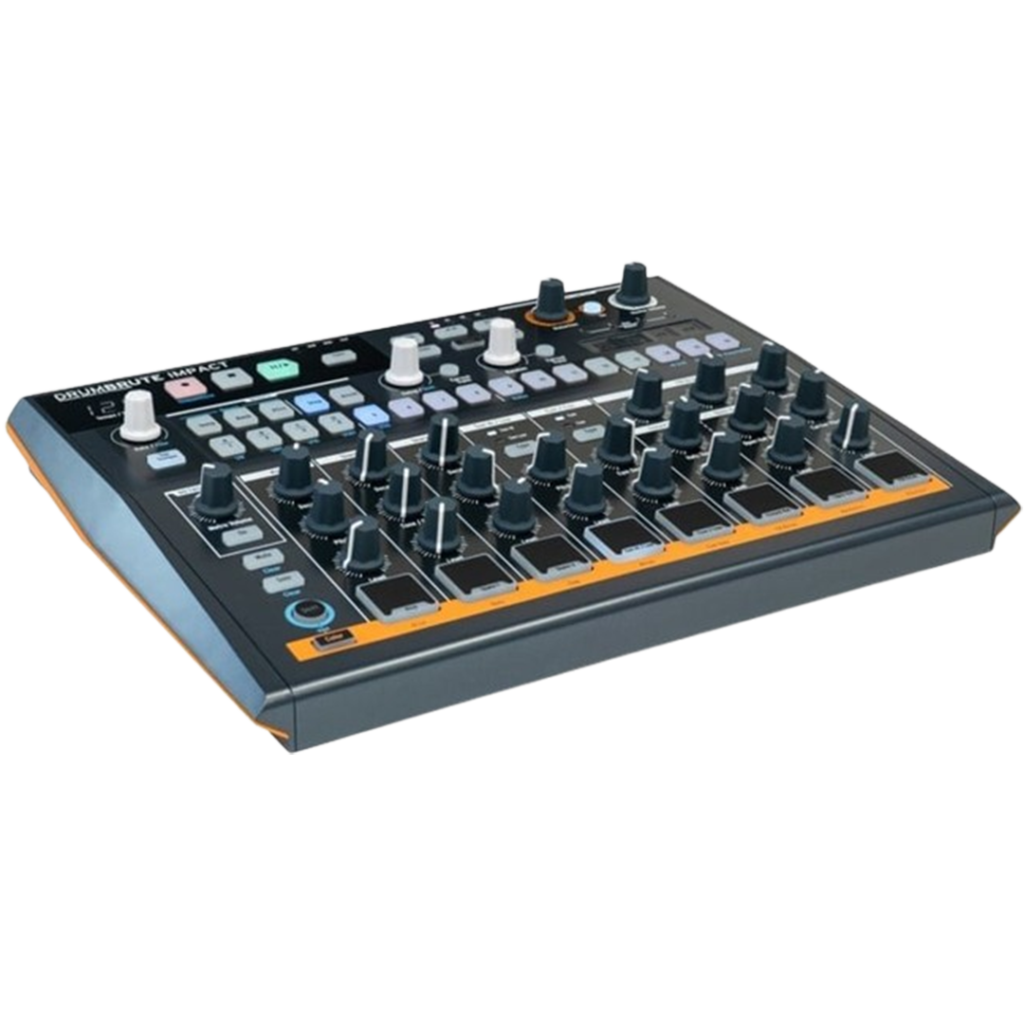 The Arturia DrumBrute Impact is an ideal drum machine, featuring a user-friendly interface with numerous knobs for intuitive sound manipulation.