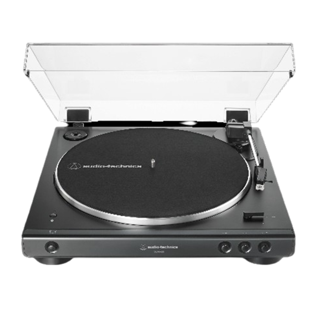 The Audio-Technica AT-LP60XBT, a contender for the best cheap turntable, showcasing its sleek design and wireless capabilities.