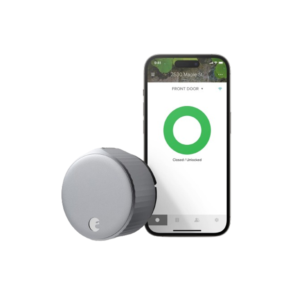The August Wi-Fi Smart Lock shown as the best smart lock for HomeKit, offering secure and convenient access for smart homes.