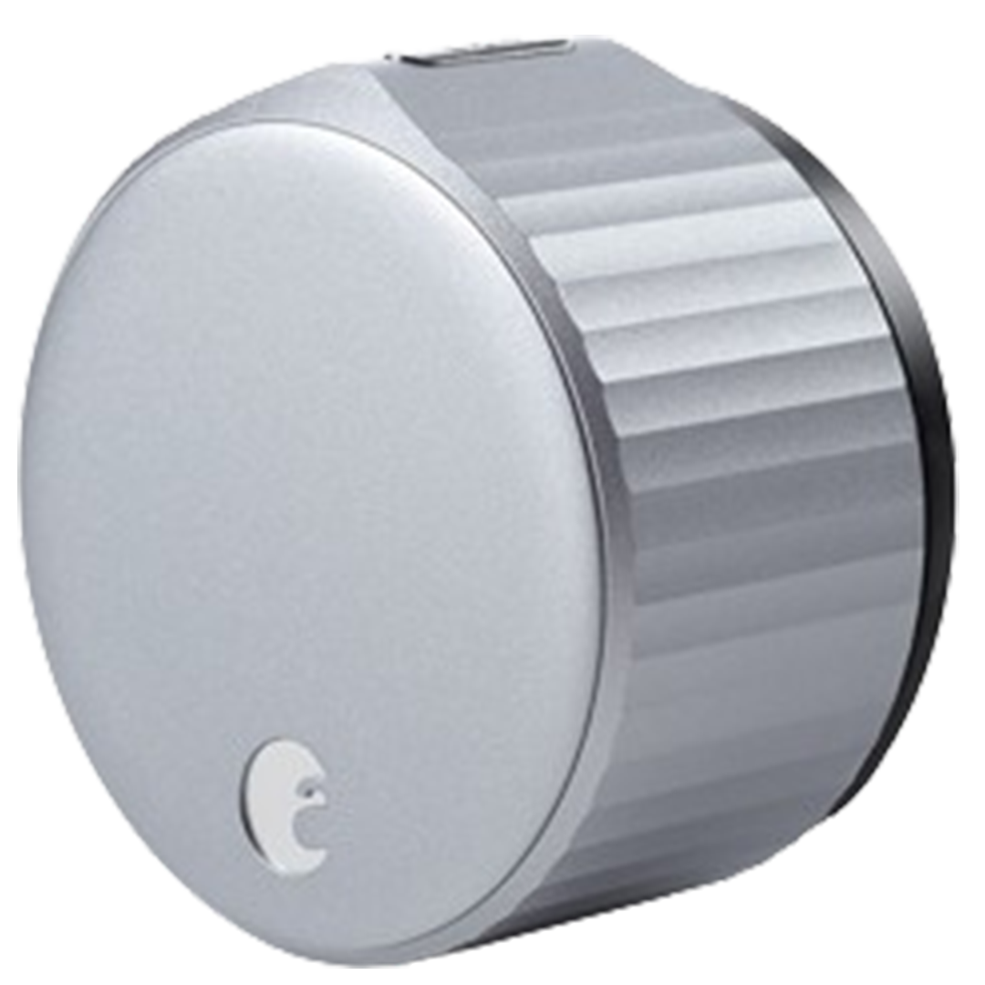 The sleek August Wi-Fi Smart Lock with Alexa compatibility offers convenient keyless entry and remote access for enhanced home security.