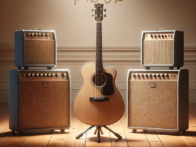 This stunning display of the best acoustic guitar amps highlights the top choices for guitarists, featuring premium sound quality and craftsmanship.