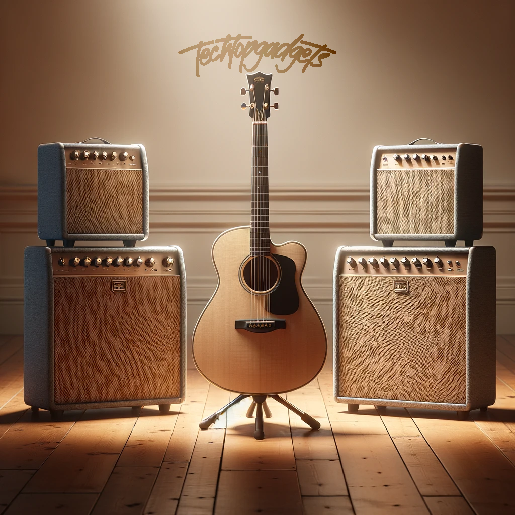 This stunning display of the best acoustic guitar amps highlights the top choices for guitarists, featuring premium sound quality and craftsmanship.