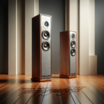 Pictured are the Triangle Borea BR08, acclaimed as some of the best floor standing speakers for music, featuring a rich wooden finish that enhances both visual and auditory experience.