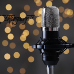 A professional microphone setup glowing against a bokeh background, illustrating the best mic for home vocal recording that promises to capture every subtle detail.