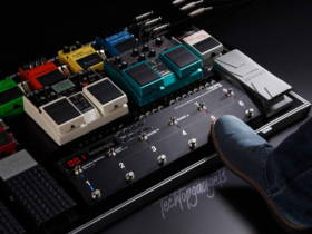 An extensive guitar pedalboard setup showcasing a variety of effects, including candidates for the best phaser pedal, poised to deliver an array of sonic landscapes.