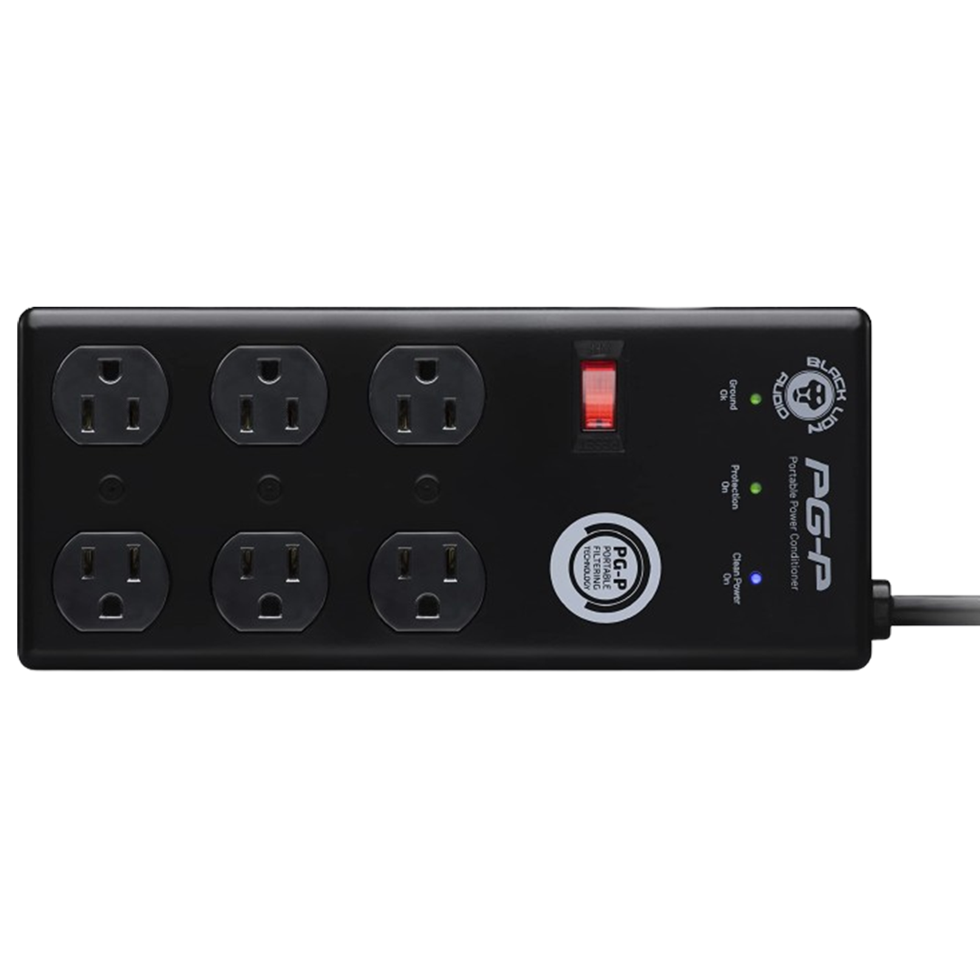 Black Lion Audio PG-P power conditioner, the best power conditioner for audio systems, offering superior surge protection and noise filtration.