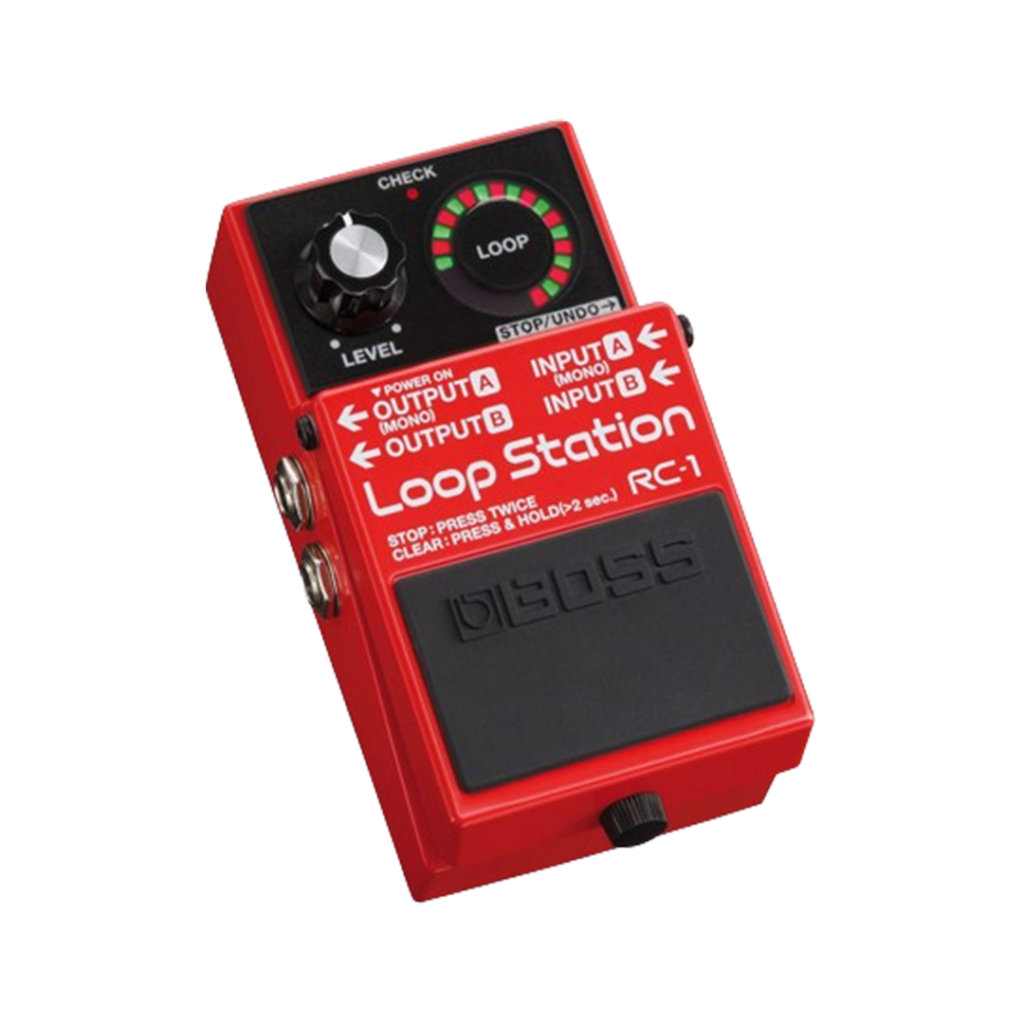 The Boss RC-1 Loop Station is a compact and user-friendly pedal that is perfect for any guitarist looking to start experimenting with loops, featuring a straightforward single-knob operation and a clear loop indicator.