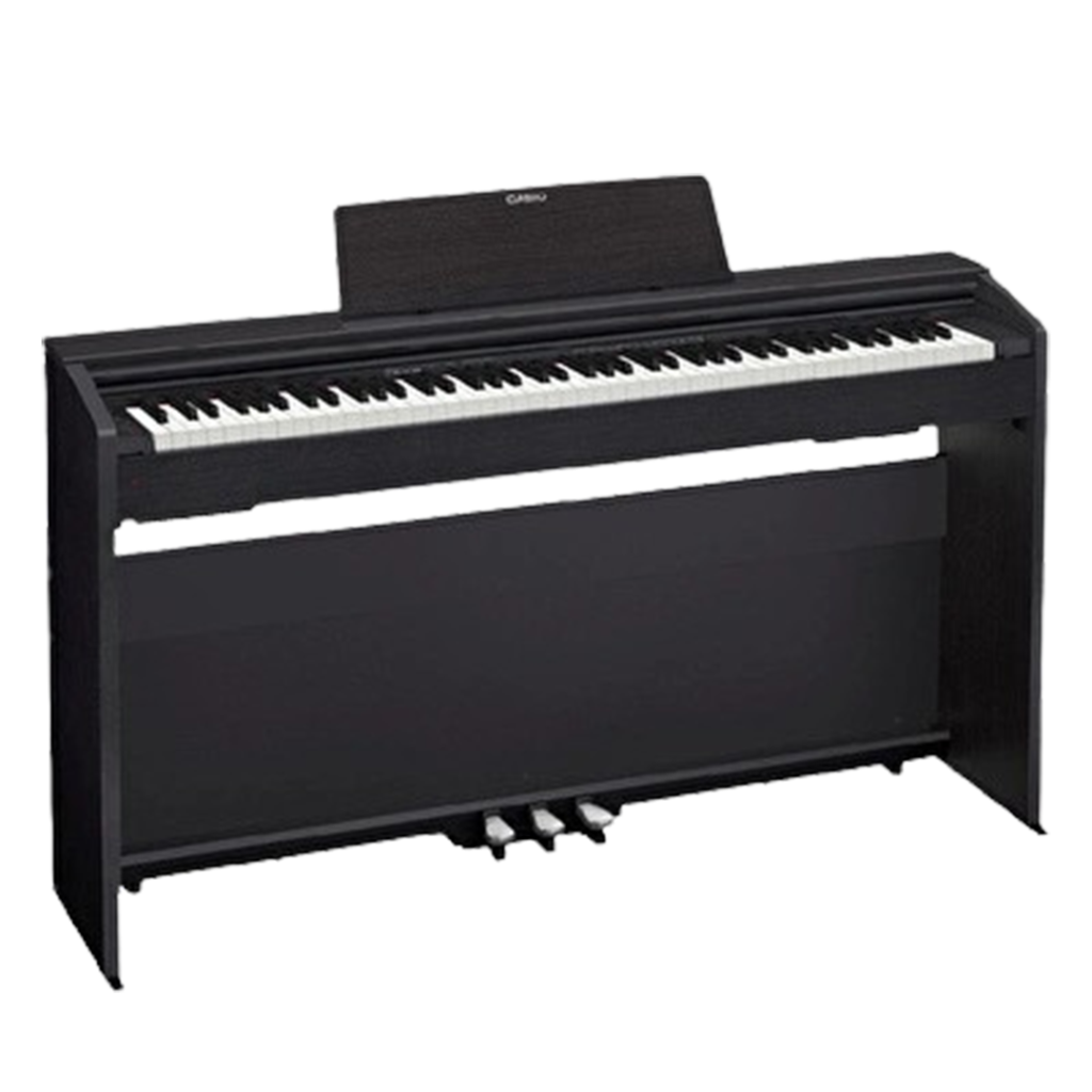 Casio PX-870 stands out in the electric pianos category with its elegant cabinet design and authentic piano sounds for an immersive playing experience.