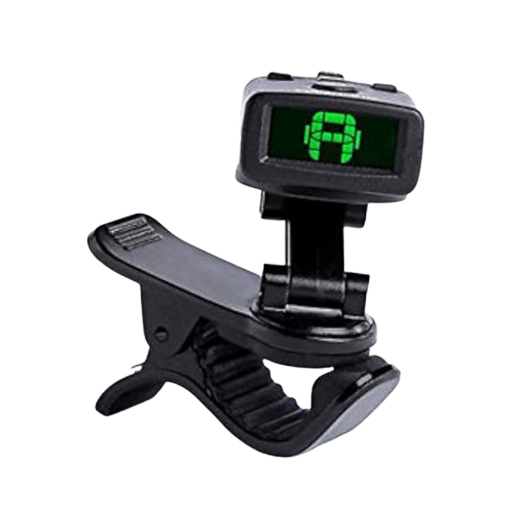 The universal design of the D'Addario NS Micro Clip-On Tuner caters to a variety of instruments, touted as the best clip-on guitar tuner for its versatility and precision.