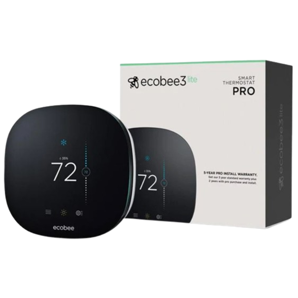Ecobee3 Lite Smart Thermostat - A top choice for heat pump systems, known for its smart features and energy savings.