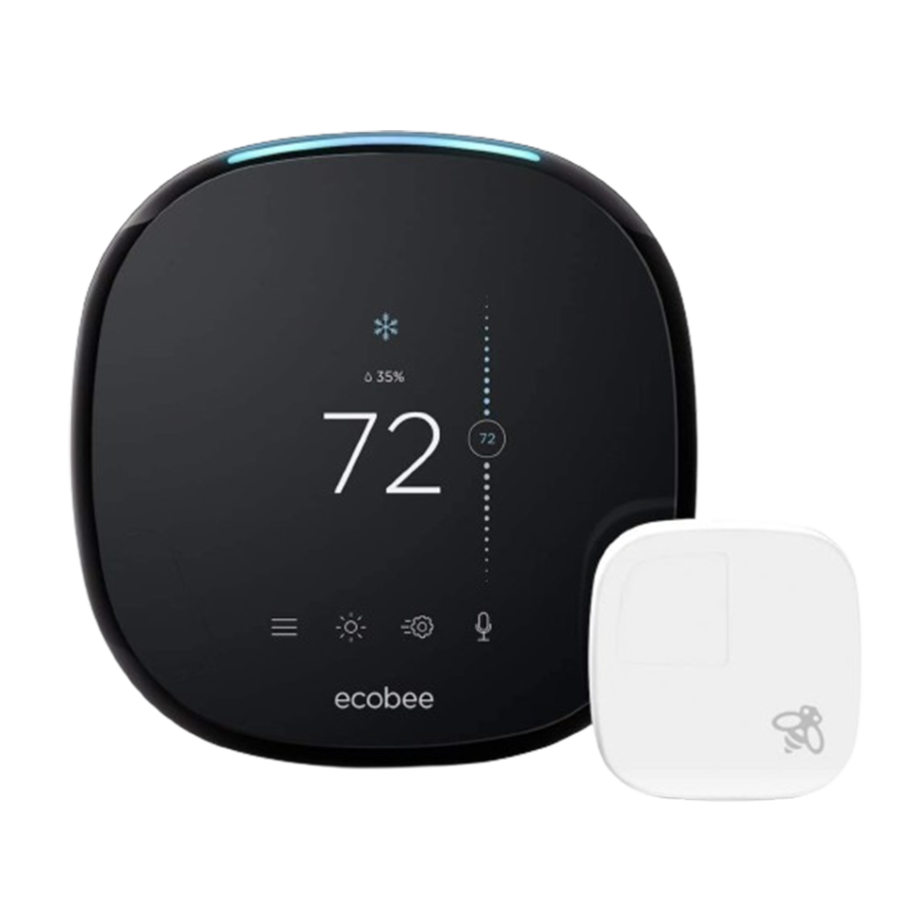 Ecobee4 Smart Thermostat - Experience superior comfort with this best thermostat for heat pumps, featuring voice control.