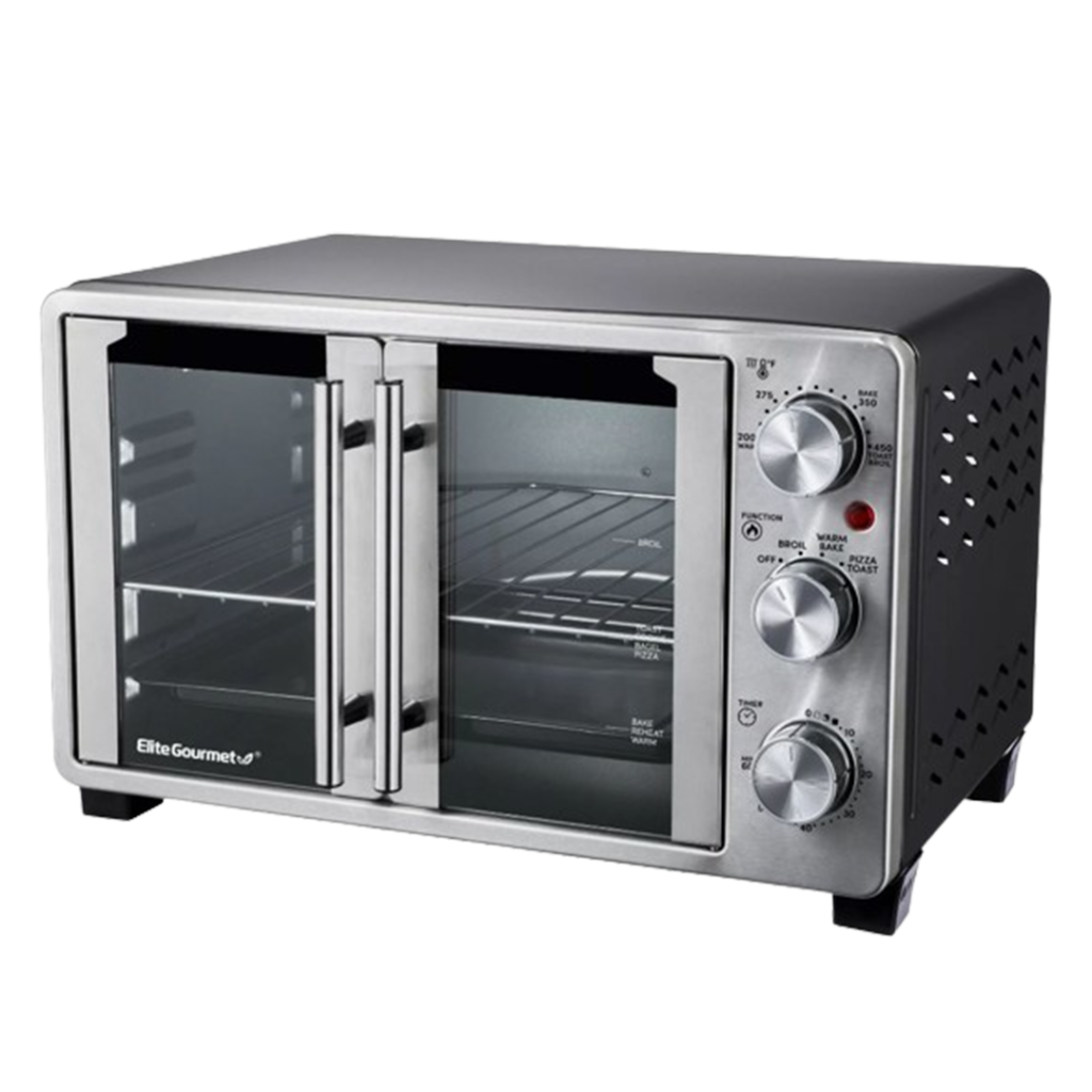 The Elite Gourmet French Door Oven stands out as the best convection oven for sublimation, offering easy access and even heat distribution.