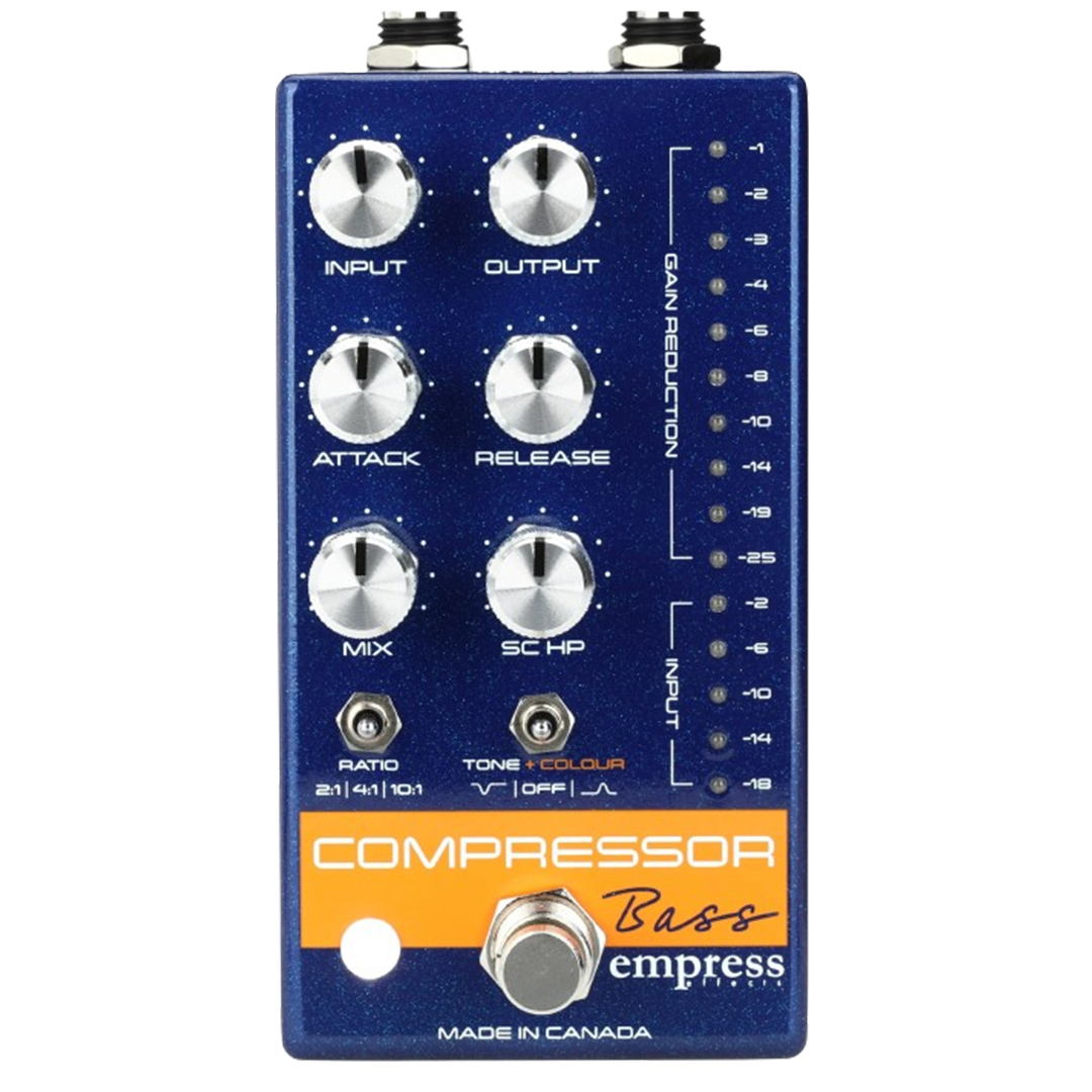 The Empress Effects Bass Compressor stands out as the pedal compressor, offering unparalleled tonal options and control.