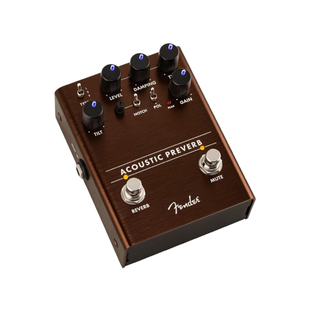 The Fender Acoustic Preverb is revered as the best acoustic guitar pedal for its lush reverb and tonal clarity.