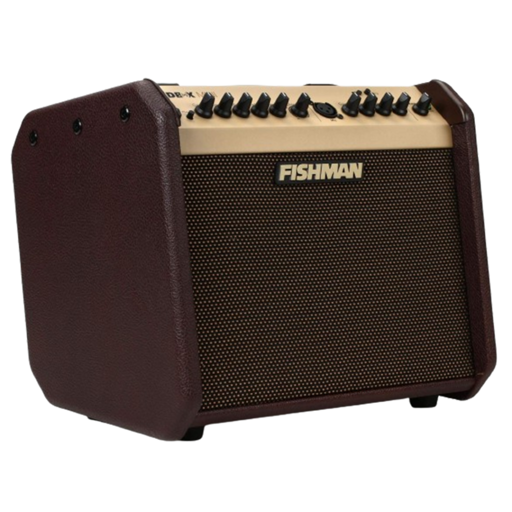 The Fishman Loudbox Mini BT amplifier combines exceptional sound quality with Bluetooth technology, making it a top pick for the best acoustic guitar amp.
