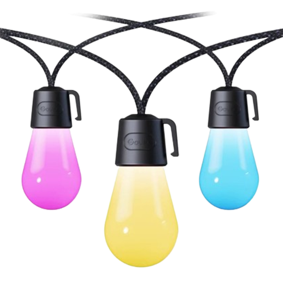 The Govee H7021 String Lights provide a spectrum of color options, making them the best outdoor smart light bulbs for creating the perfect mood in any setting.