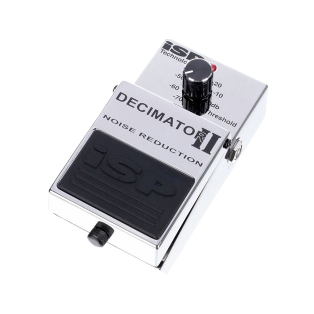 Renowned for its silence, the ISP Technologies Decimator II ranks high among the noise gate pedals.