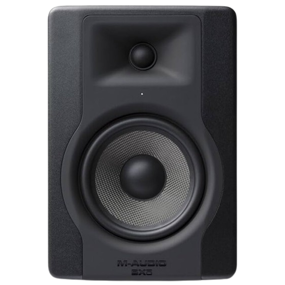 M-Audio BX5 D3 studio monitors deliver detailed audio with a flat frequency response, ranking them among the studio monitors for mixing and mastering.