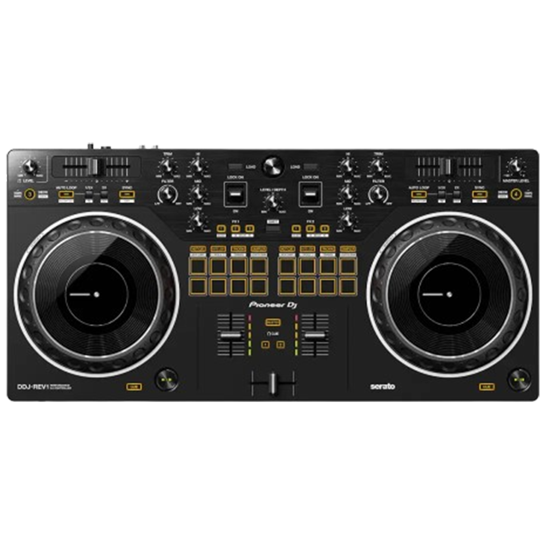 With its user-friendly interface, the Pioneer DJ DDJ-REV1 is recommended as the DJ controller.