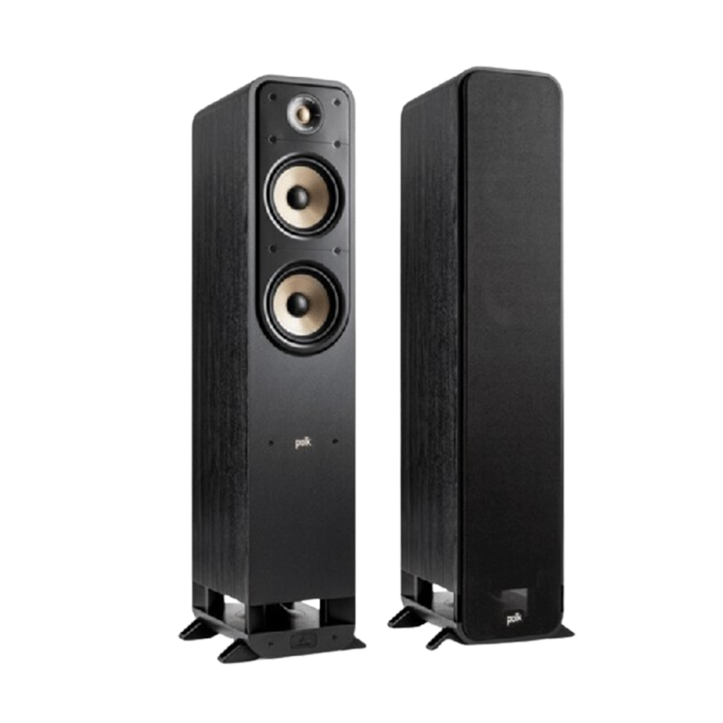 Experience rich, clean audio with the Polk Audio Signature Elite ES60, a top choice for best floor-standing speakers for music enthusiasts seeking premium sound.