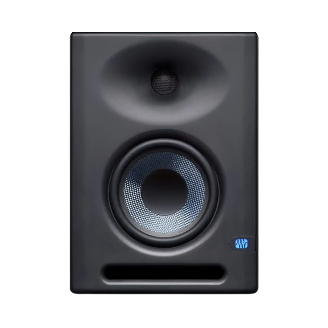PreSonus Eris studio monitors are depicted, recognized for their accurate sound reproduction, firmly placing them among the studio monitors for mixing and critical listening.