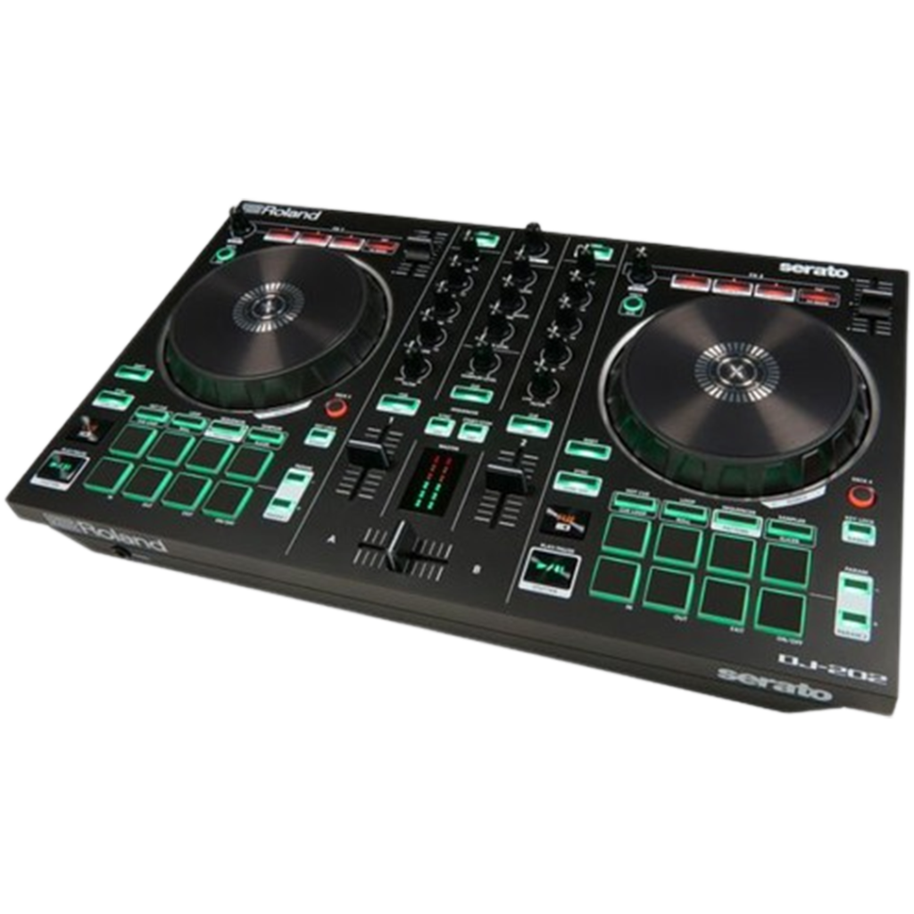 The Roland DJ-202 is a robust controller for beginners, offering an array of features to experiment with.