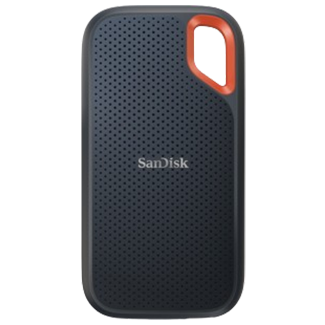 The SanDisk Extreme Portable SSD is a top contender for the external hard drive, thanks to its high-speed capabilities and durability.