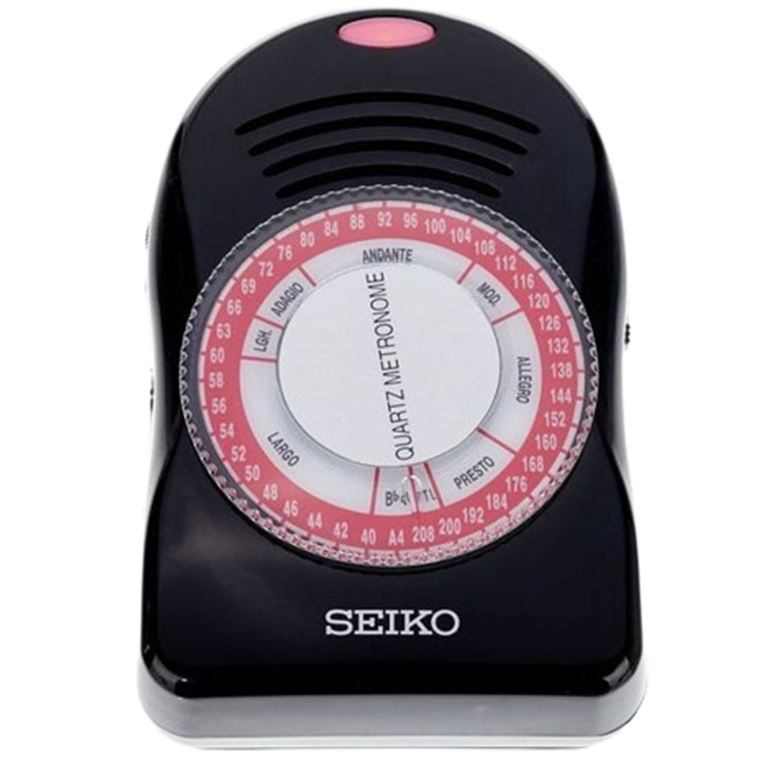 The Seiko SQ50V metronome, with its clear sound and easy operation, is recommended as the best metronome for guitar learners focusing on rhythm improvement.