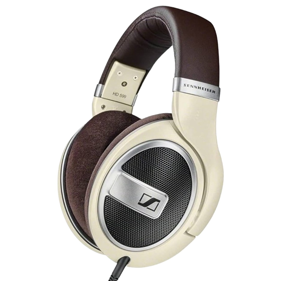 Sennheiser HD 599, headphones, offering a full dynamic range for a superior listening experience.