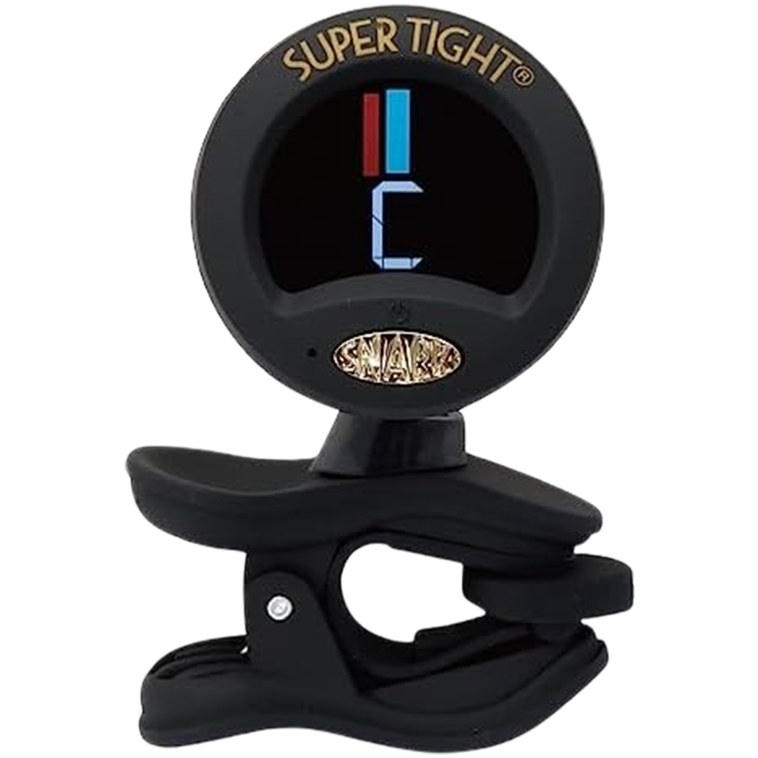 The Snark ST-8 Super Tight clip-on tuner, with its colorful display, is a versatile contender for the best guitar tuner pedal.