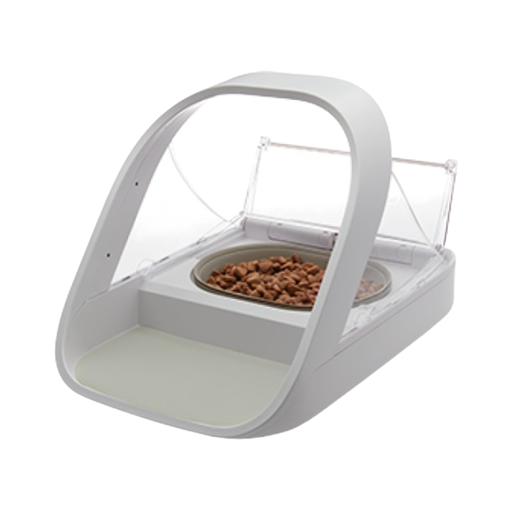 The Sure Petcare SureFeed Microchip Pet Feeder is an innovative addition to the best automatic pet feeders, using microchip technology to serve meals to the right pet.